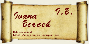 Ivana Berček vizit kartica